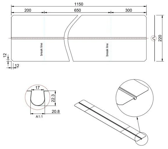 Lämmönjakolevy 38 mm:n Klimagulv - GT Build Ø20 mm.
