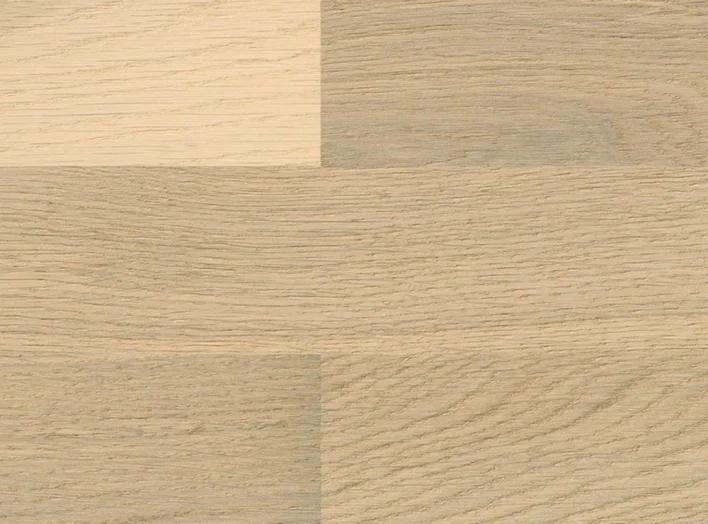 3-lautainen parkettilattia - Tammi vaalea valkolakka - RESTPARTI