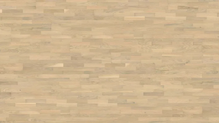 3-lautainen parkettilattia - Tammi vaalea valkolakka - RESTPARTI