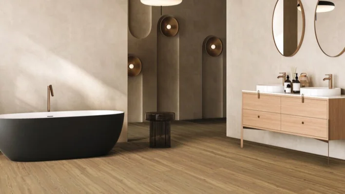 DISANO Plankegulv LifeAqua XL, Bjerglærk cognacbrun