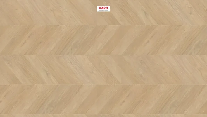 Haro T200 Chevron Laminatgulv, Eg puro - RESTPARTI
