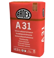 Ardex A31, lattia- ja seinätasoitemassa 12,5 kg.