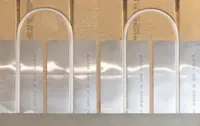 Novopan 20 mm. lämmönjakolevy 38 mm klimagulv-järjestelmään -