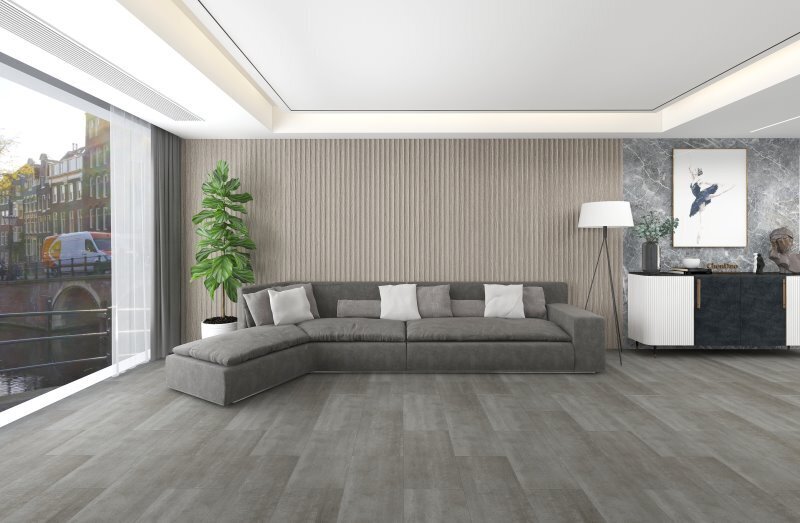 Meltex luksus vinyylilattia 7,5 mm, Harmaa betoni