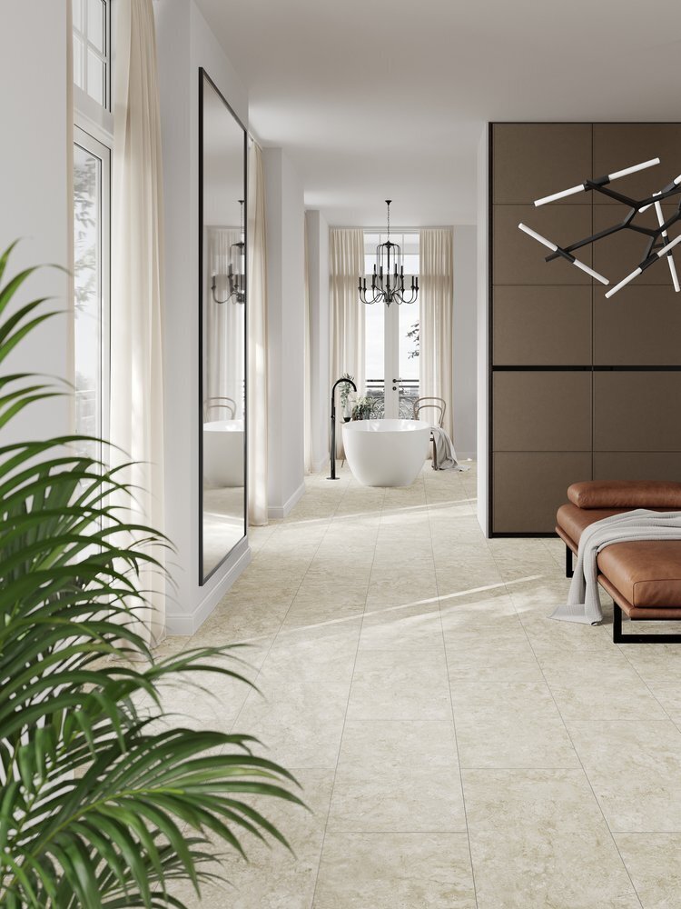 SPC-vinyylilukituslattia - P3021 Sandstone-laatta